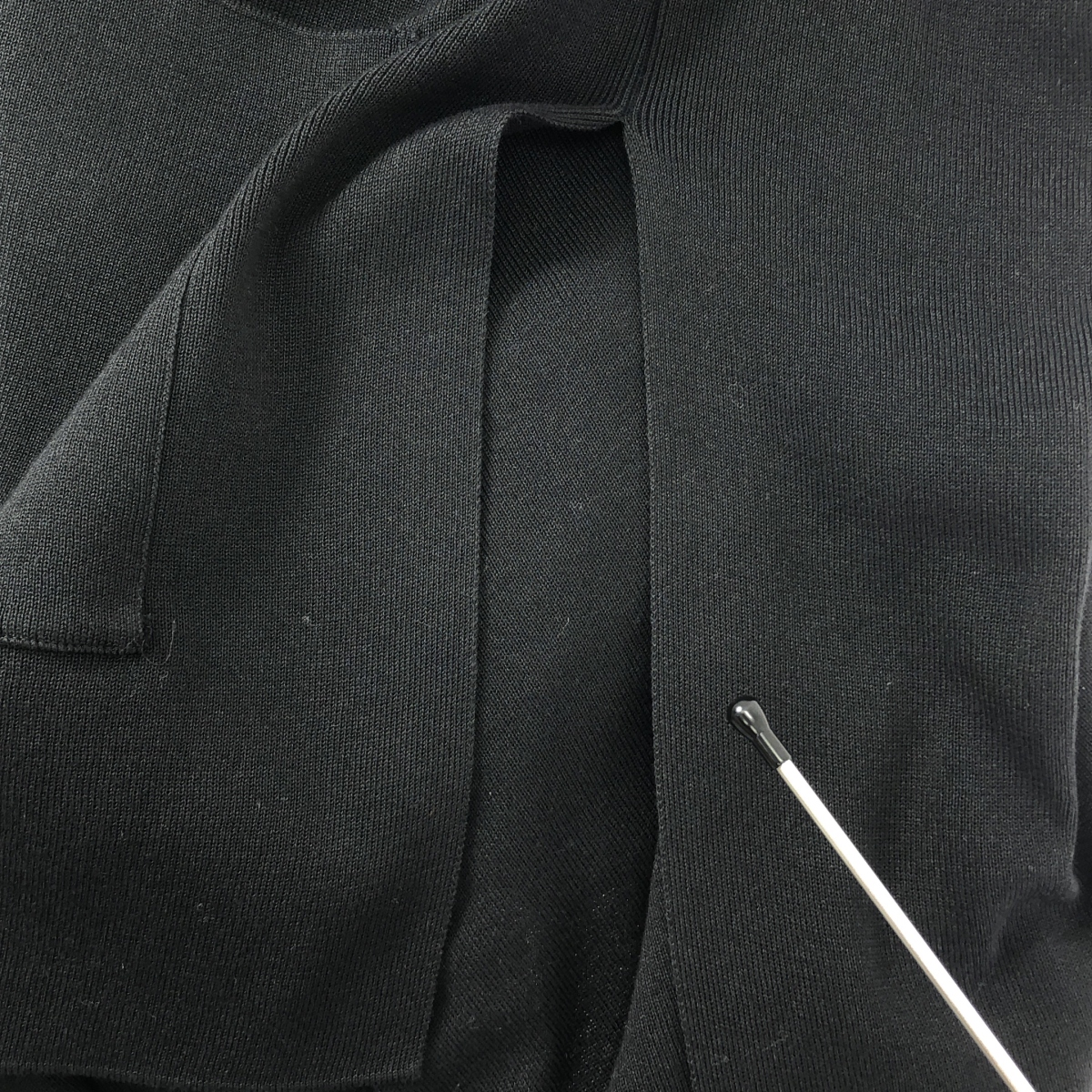 その他 コットン  スリット ロング Vネックニットベスト