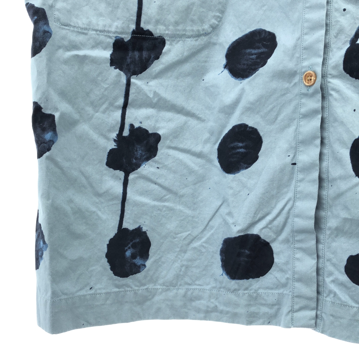 mina perhonen / ミナペルホネン cats & dogs / 総柄 ノーカラー ポケット ワンピース