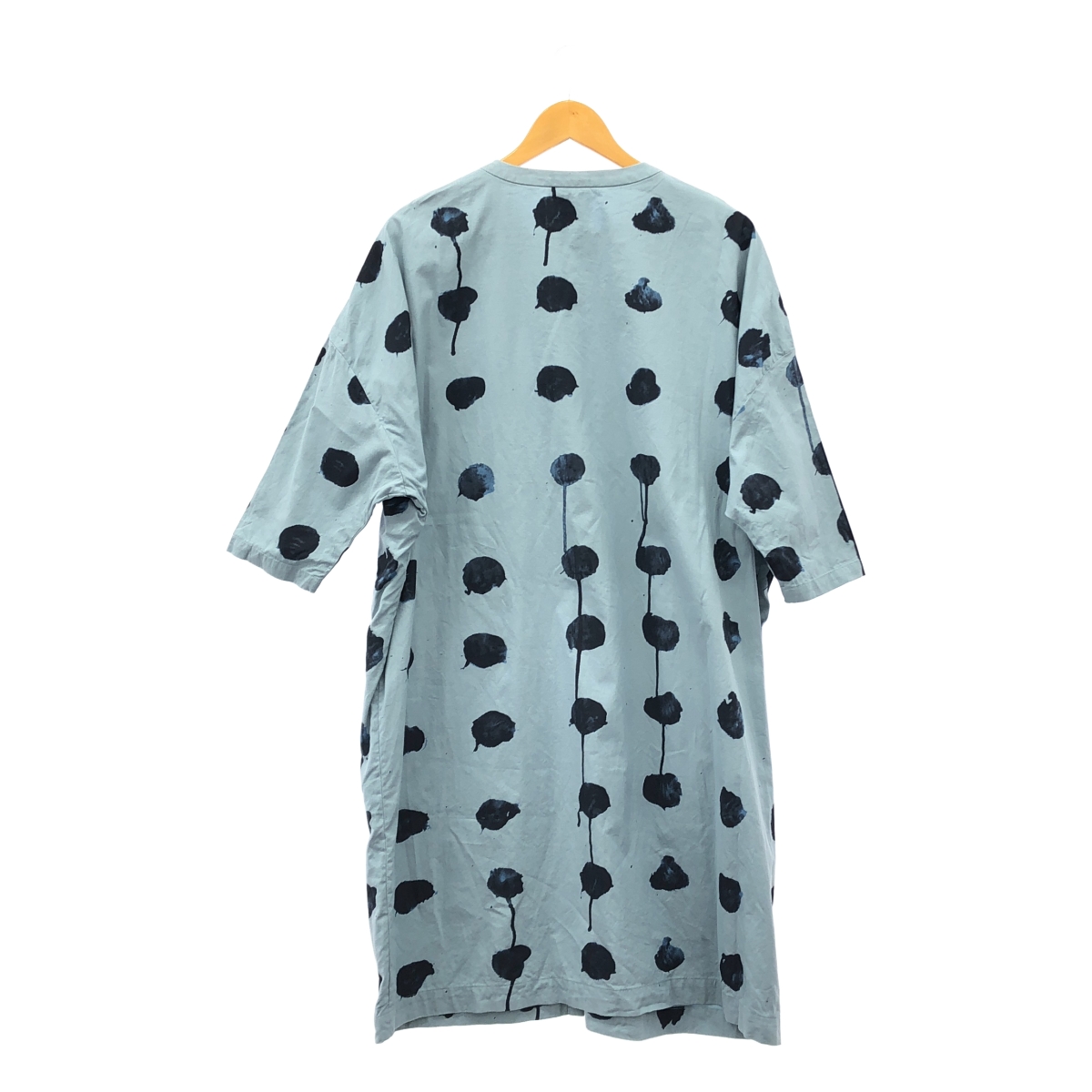 mina perhonen / ミナペルホネン cats & dogs / 総柄 ノーカラー ポケット ワンピース