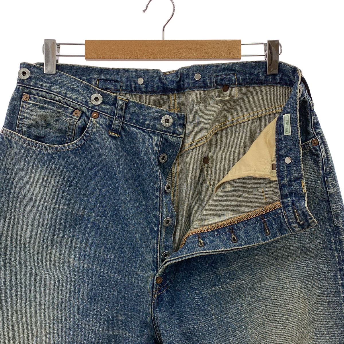 A.PRESSE / アプレッセ No.22 Washed Wide Denim Pants ウォッシュド ワイド デニムパンツ