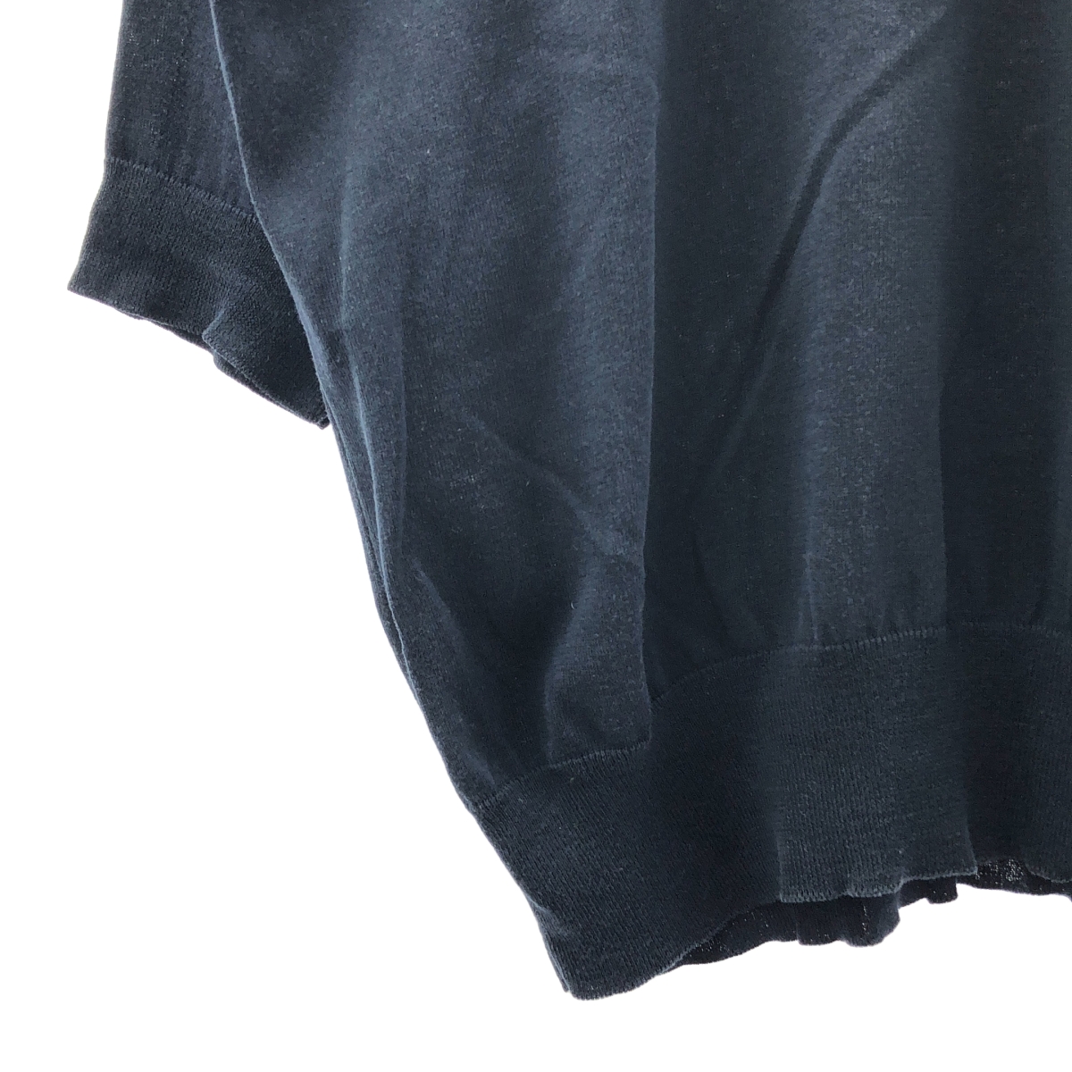 Drawer / ドゥロワー コットン ハイゲージ ハーフスリーブ ニット