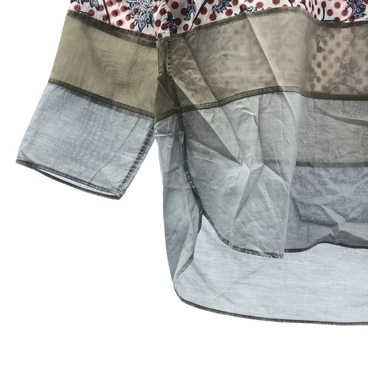 kolor / カラー テンセルローンプリント バンドカラーシャツ