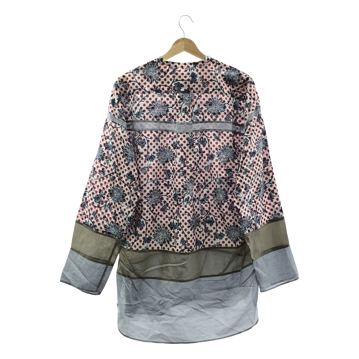 kolor / カラー テンセルローンプリント バンドカラーシャツ