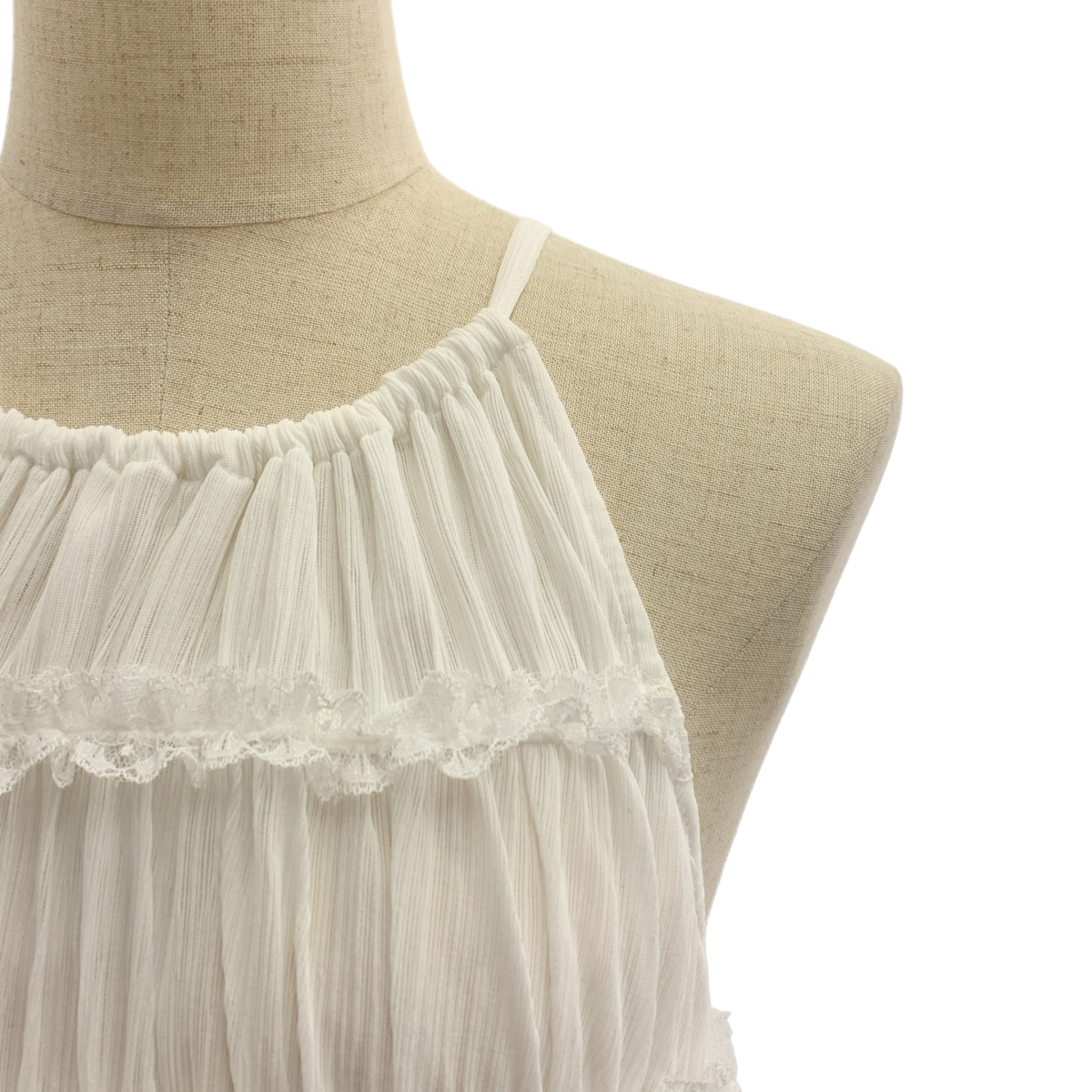 その他 2way lace stripe long dress レース ストライプ ロングドレス ワンピース