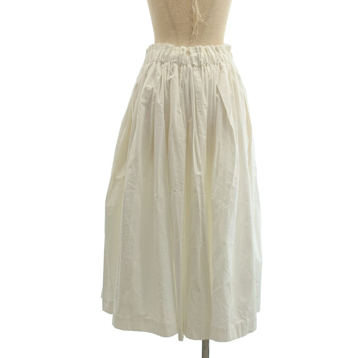 COMME des GARCONS / コムデギャルソン コットン 断ち切り ドローストリング ギャザー ボリューム スカート