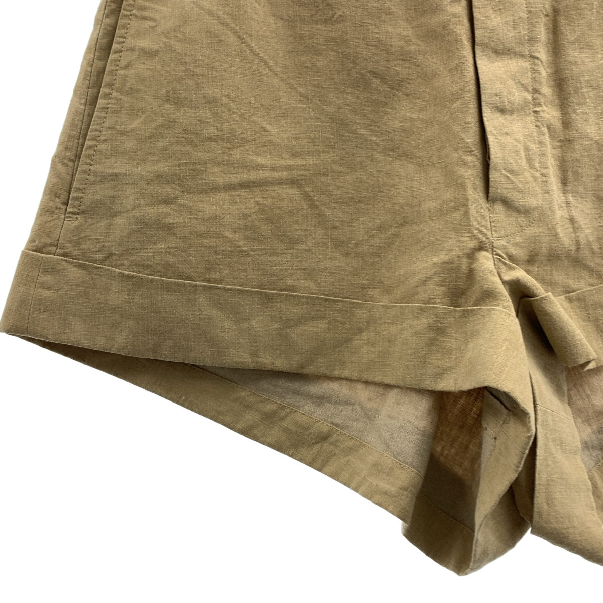 PRADA / プラダ リネン ベルテッド ショートパンツ