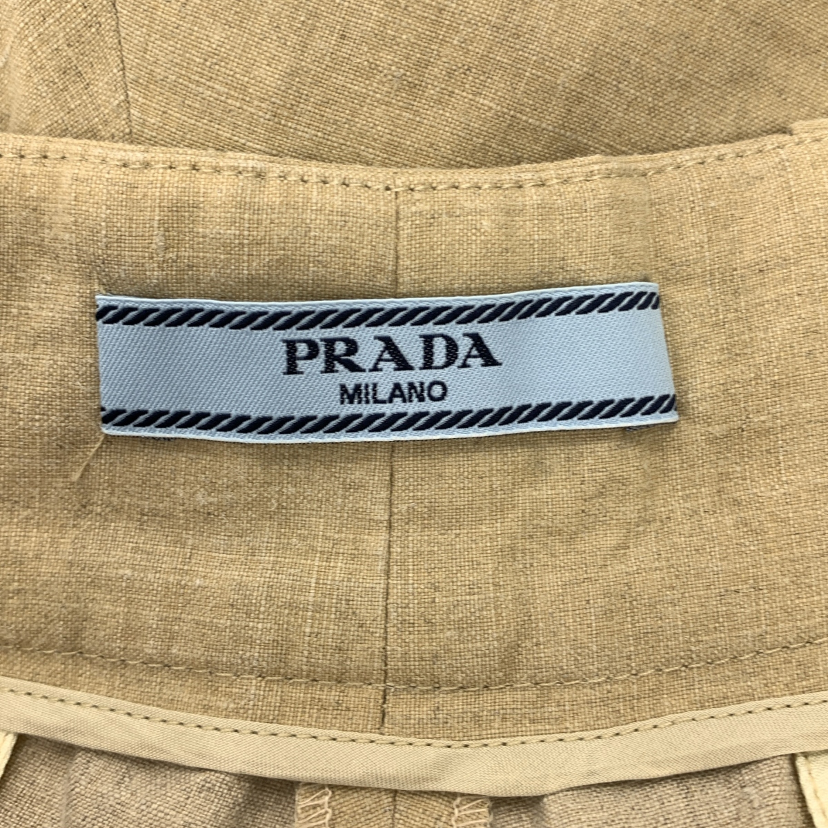 PRADA / プラダ リネン ベルテッド ショートパンツ