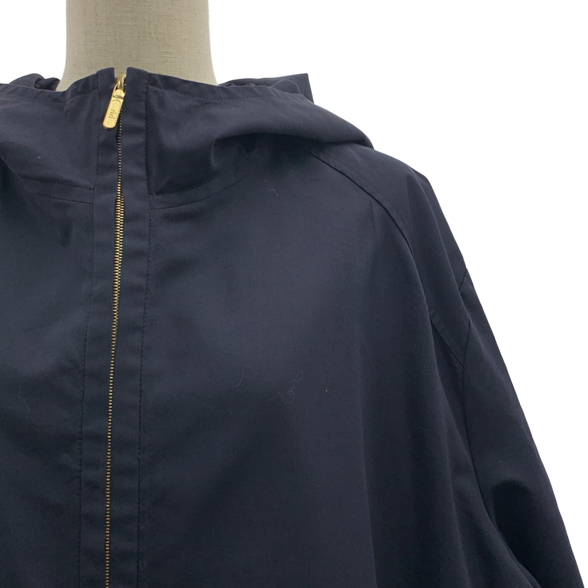 BLAMINK / ブラミンク R C/S HOOD CT コットン シルク ギャザー フーデッド コート