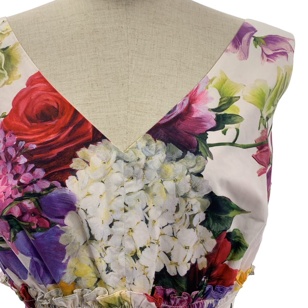 DOLCE＆GABBANA / ドルチェ＆ガッバーナドルガバ フローラル プリント ノースリーブ ドレス ワンピース