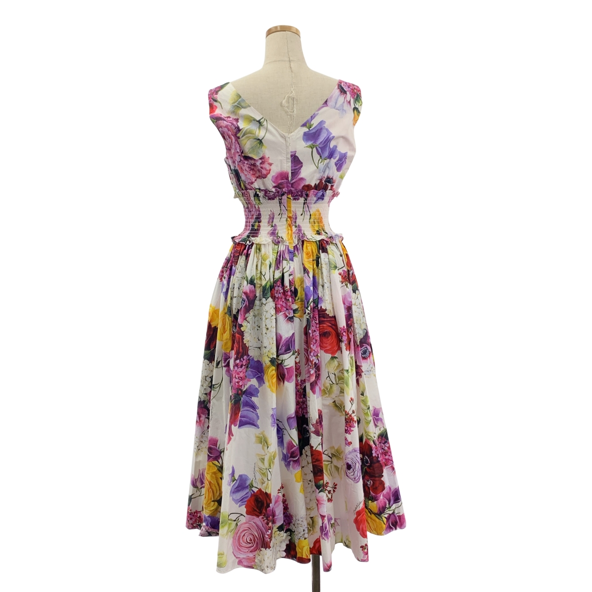 DOLCE＆GABBANA / ドルチェ＆ガッバーナドルガバ フローラル プリント ノースリーブ ドレス ワンピース