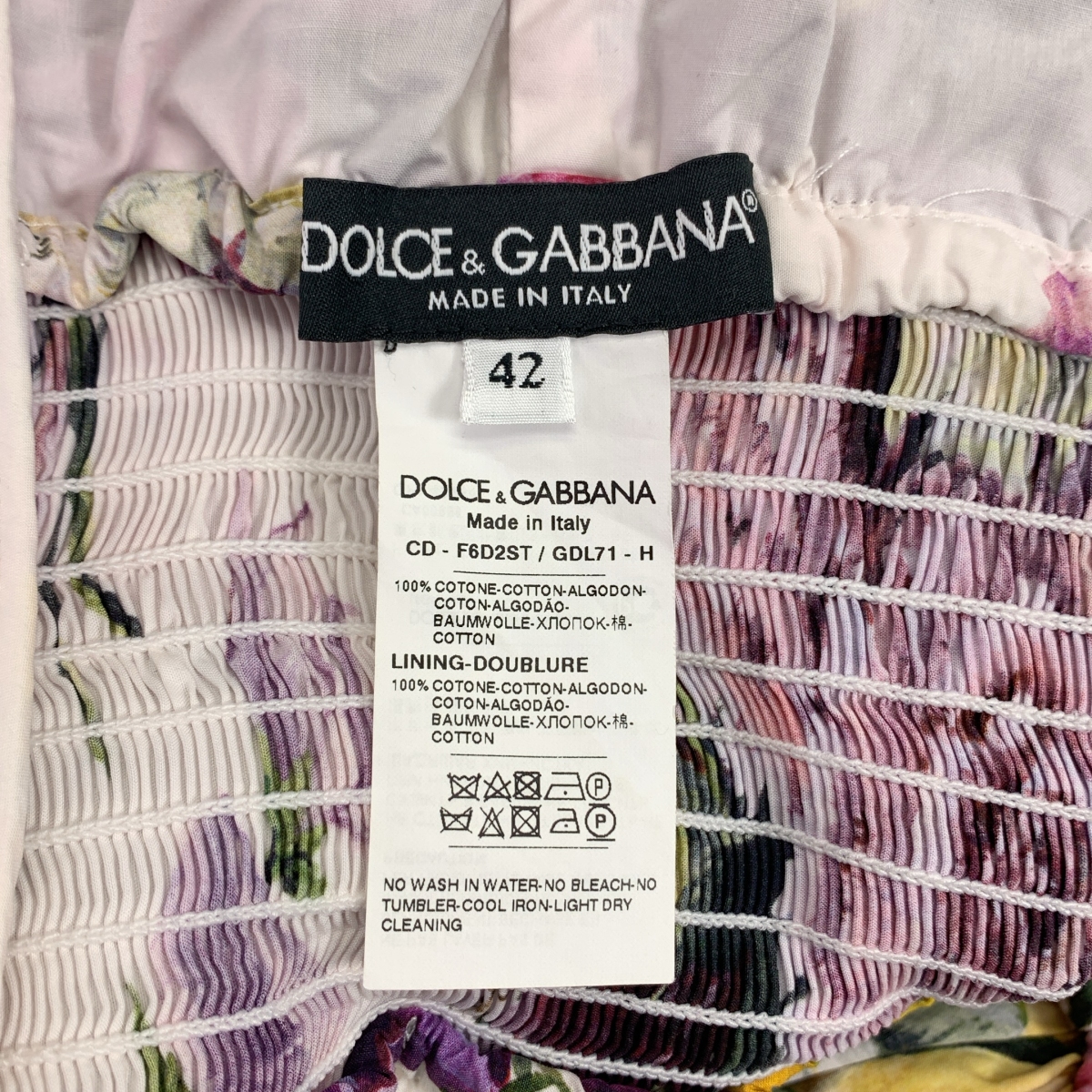 DOLCE＆GABBANA / ドルチェ＆ガッバーナドルガバ フローラル プリント ノースリーブ ドレス ワンピース