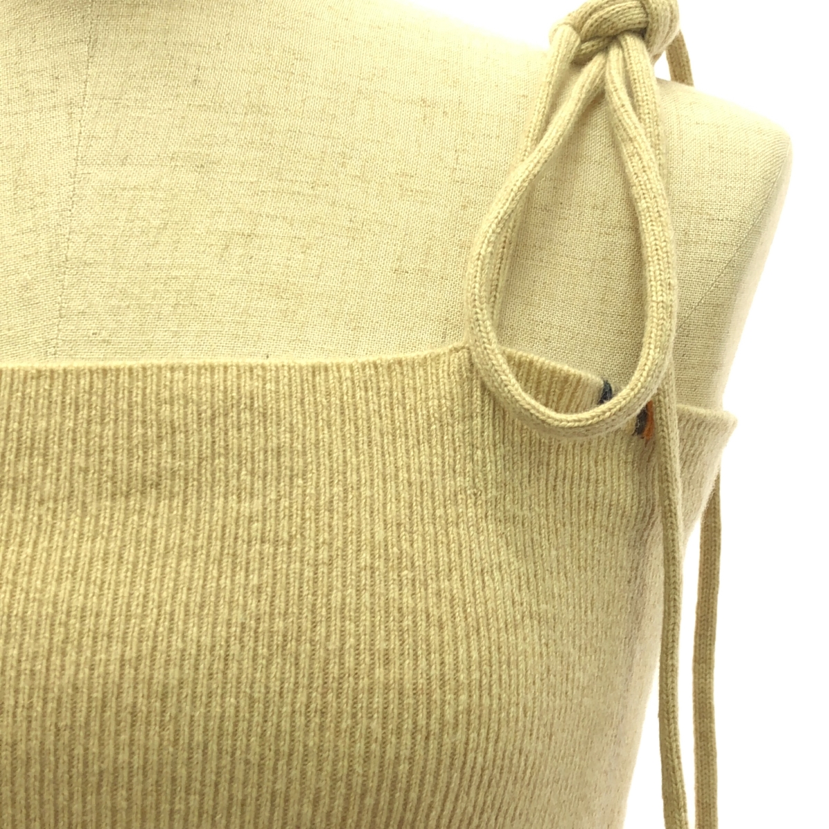 extreme cashmere / エクストリームカシミヤ リブニット キャミソール ベアトップ