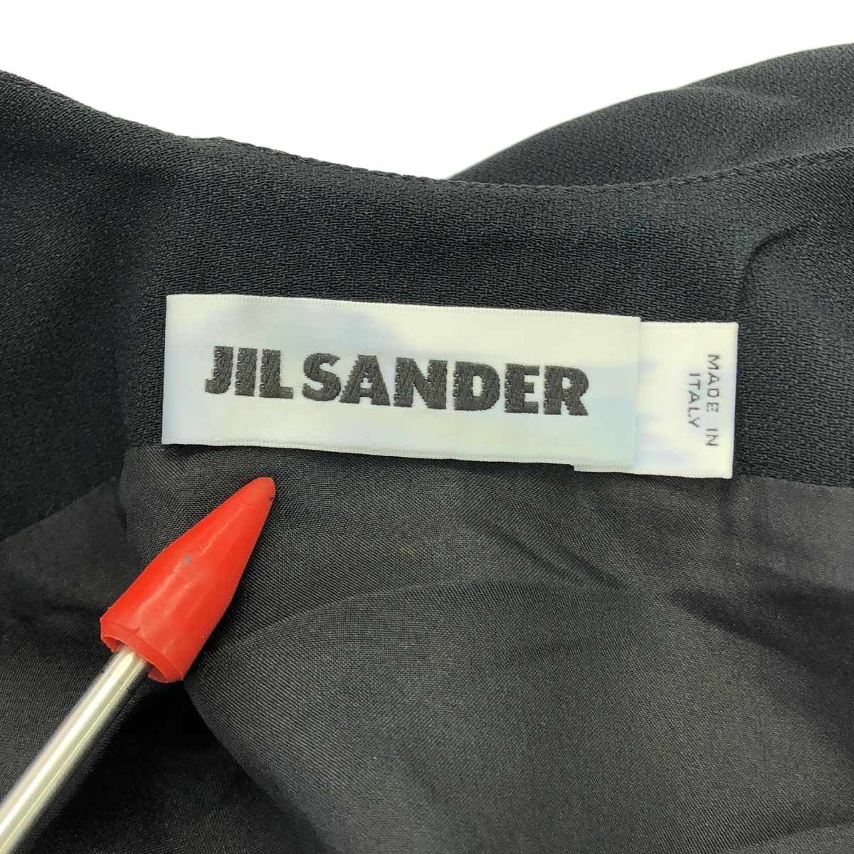 JIL SANDER / ジルサンダー ノースリーブ アセテートレーヨン ドレープワンピース