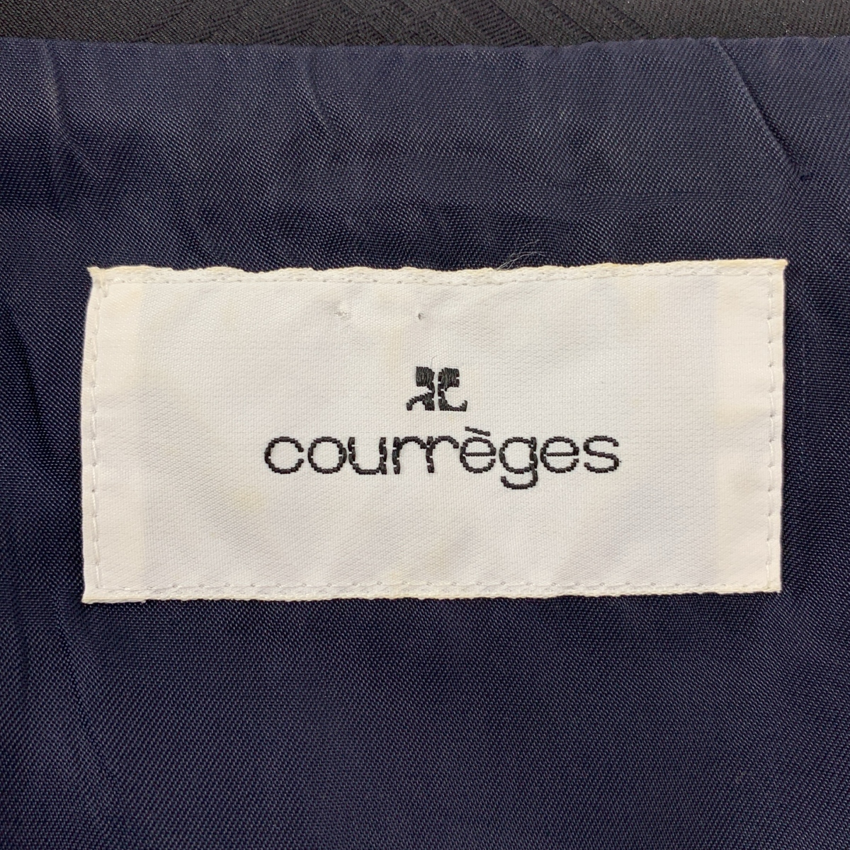 COURREGES / クレージュ ロゴボタン ベルテッド コート / 総裏地