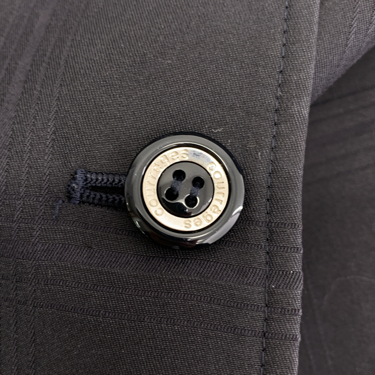 COURREGES / クレージュ ロゴボタン ベルテッド コート / 総裏地