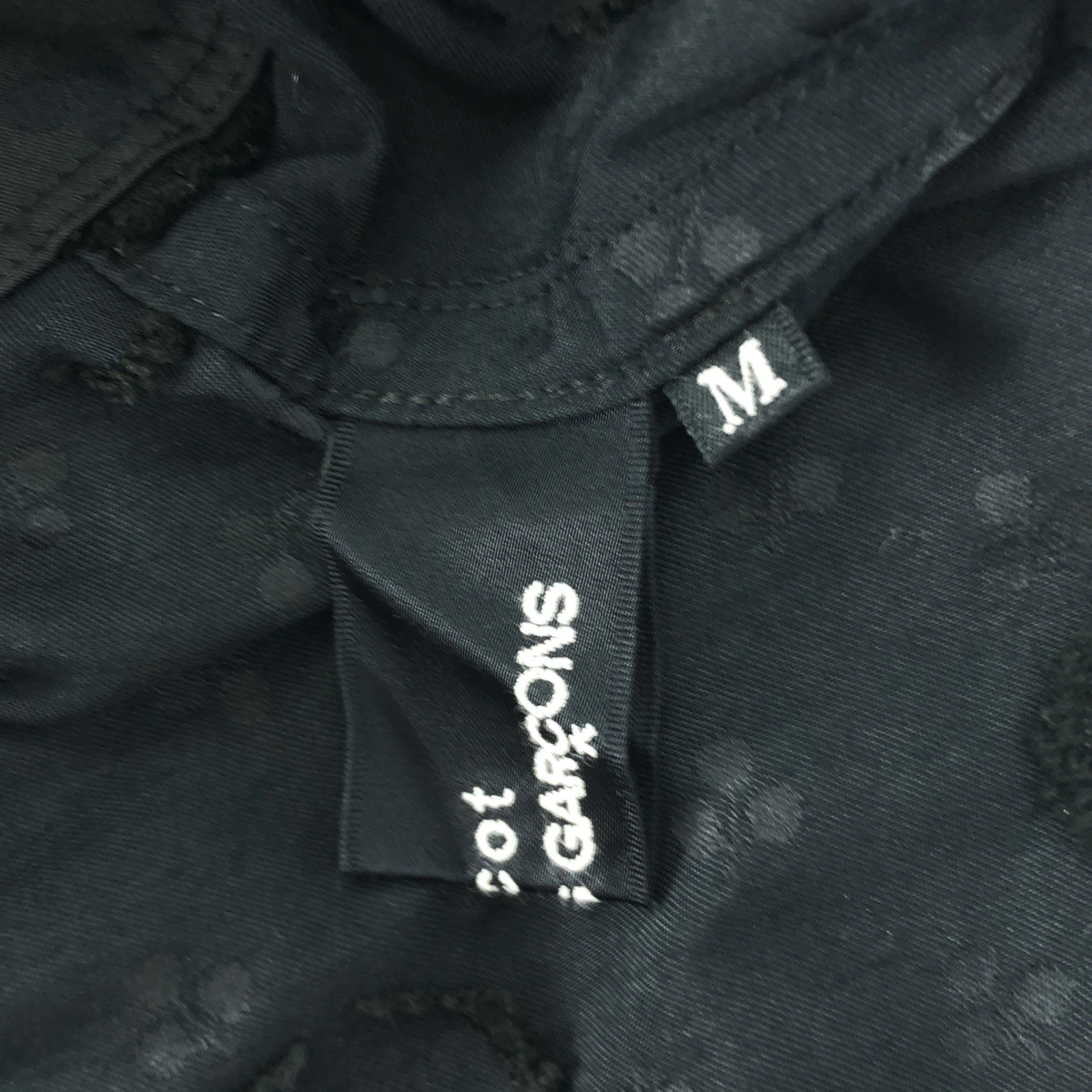 tricot COMME des GARCONS / トリココムデギャルソン ポリエステル レーヨン ドット スタンドカラー ワンピース