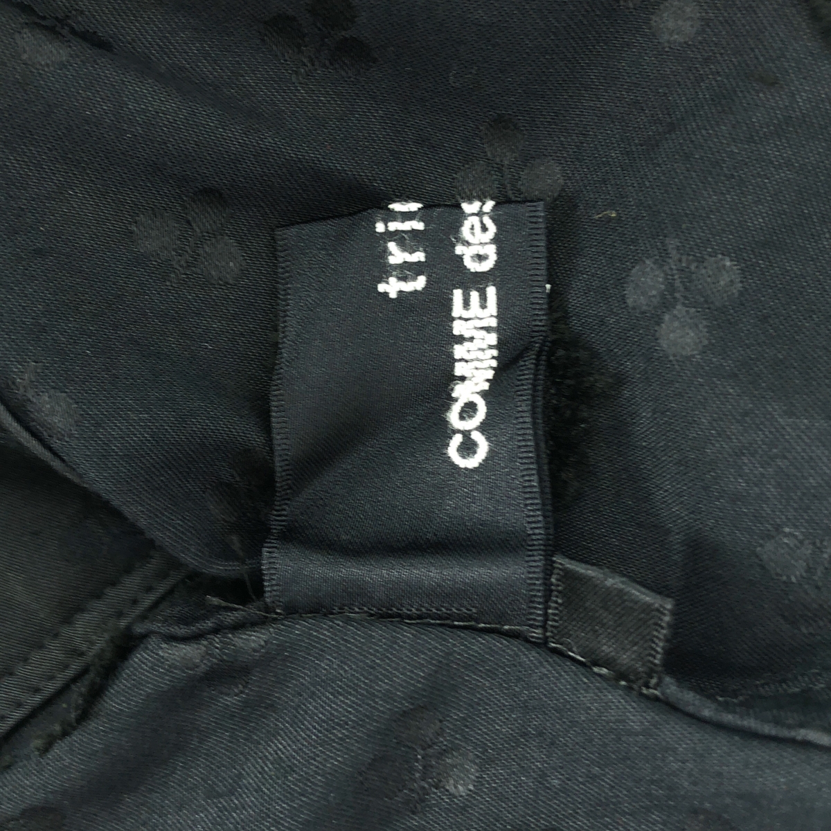 tricot COMME des GARCONS / トリココムデギャルソン ポリエステル レーヨン ドット スタンドカラー ワンピース