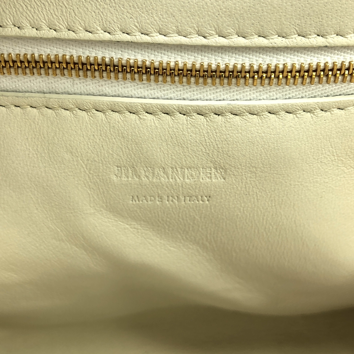 JIL SANDER / ジルサンダー Goji Bamboo Square / レザー ロゴ がま口 バンブー ハンドル バッグ