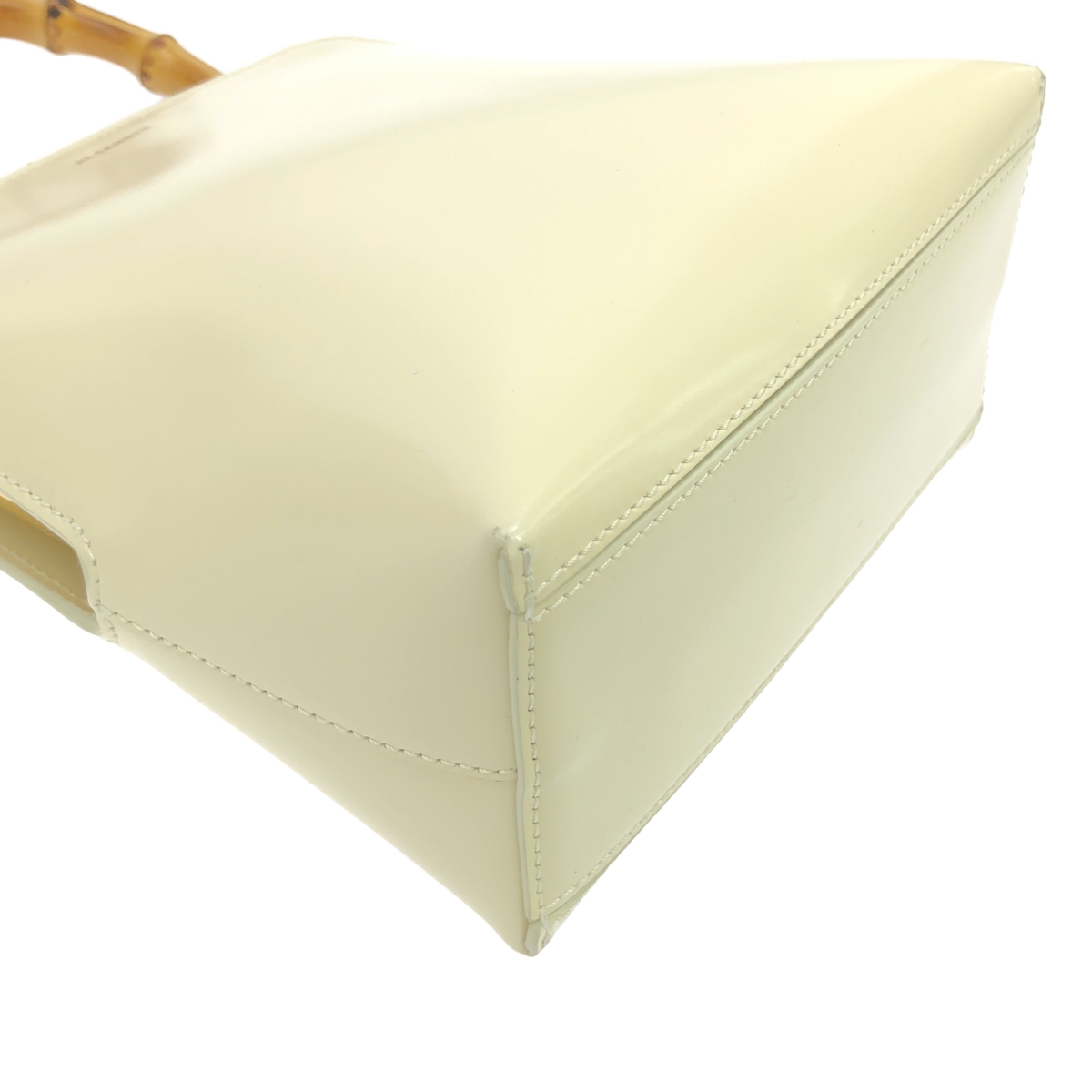 JIL SANDER / ジルサンダー Goji Bamboo Square / レザー ロゴ がま口 バンブー ハンドル バッグ