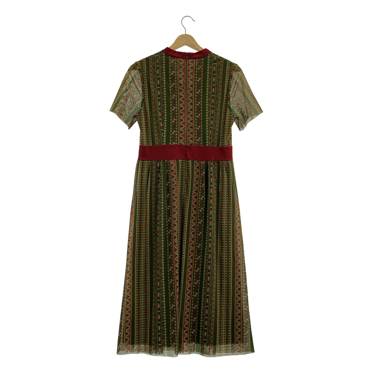 VIVIENNE TAM / ヴィヴィアンタム 総柄 キーネック ドレス ワンピース / 裏地付き