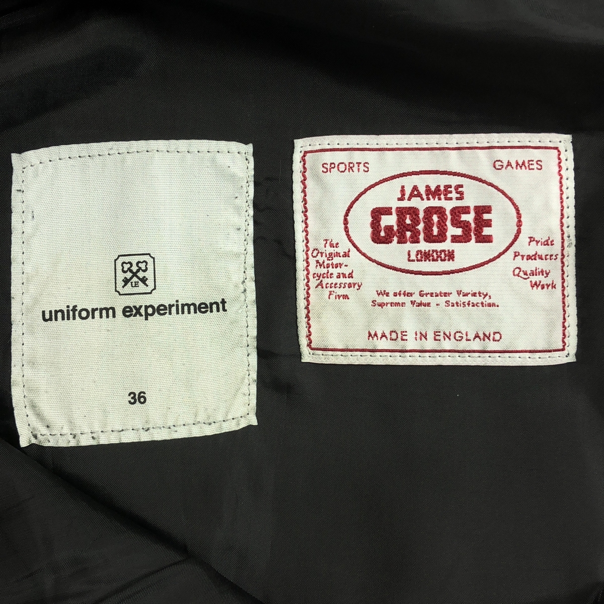 uniform experiment / ユニフォームエクスペリメント JAMES GROSE LEATHER SLIM FIT PANT ジェームスグロース レザー スリムフィット パンツ