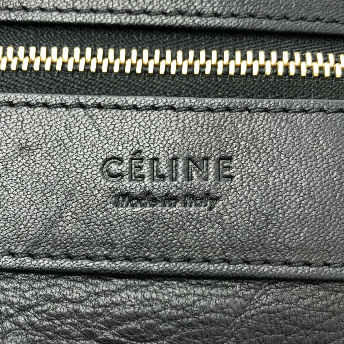 CELINE / セリーヌ フィービ期 ホリゾンタルカバ ロゴ レザー トートバッグ