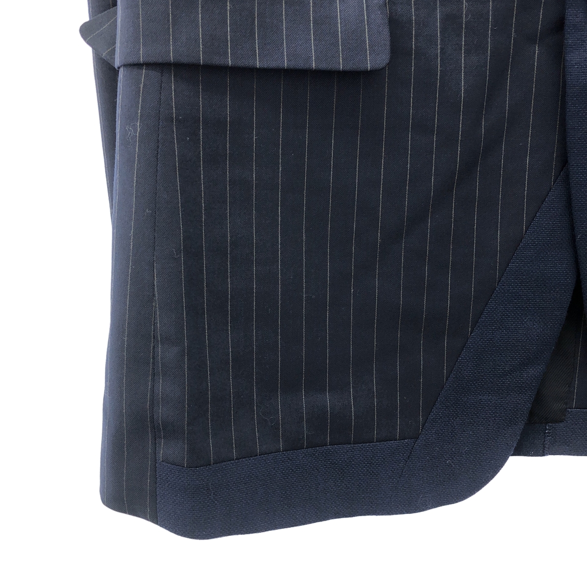 MIHARA YASUHIRO / ミハラヤスヒロ セットアップ ウール ストライプ パネル切替 2B テーラードジャケット スラックス