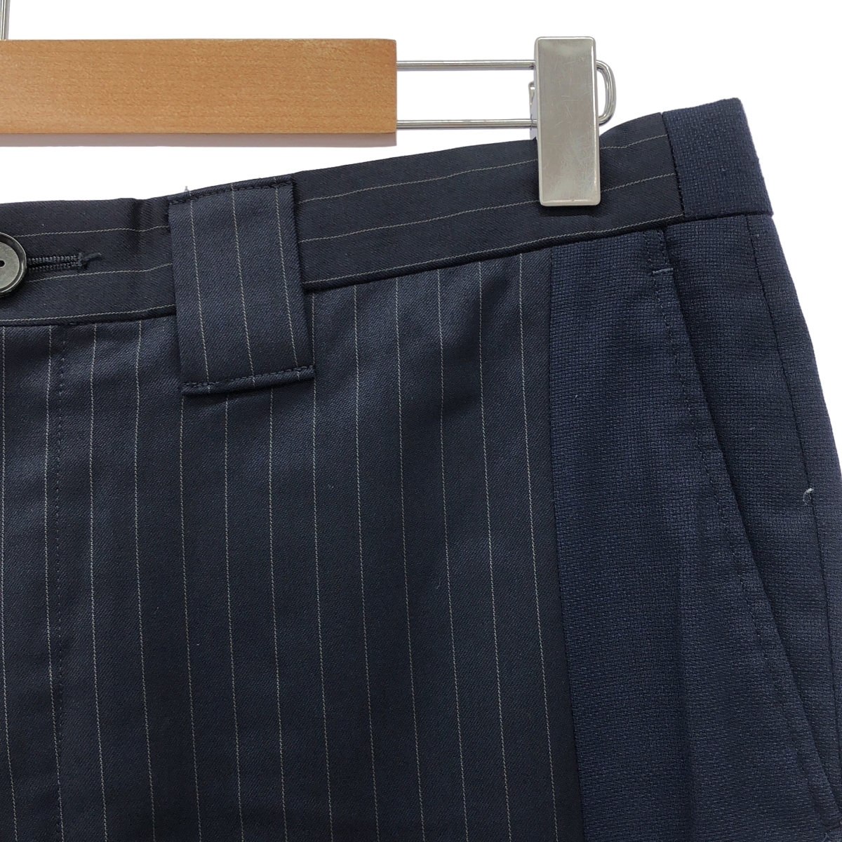 MIHARA YASUHIRO / ミハラヤスヒロ セットアップ ウール ストライプ パネル切替 2B テーラードジャケット スラックス