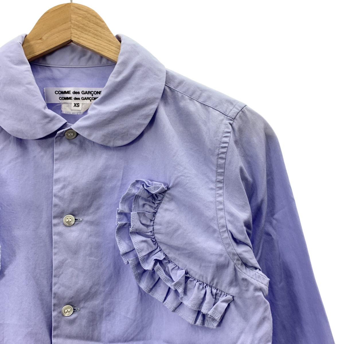 COMME des GARCONS COMME des GARCONS / コムコム コットン ラウンドカラー フリル シャツ