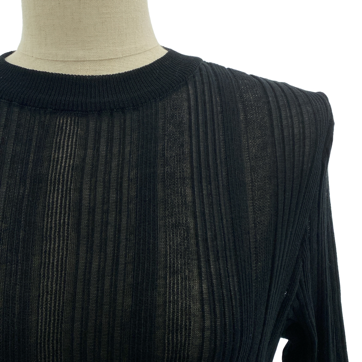 TAN / タン フロントオープン リブニットワンピース