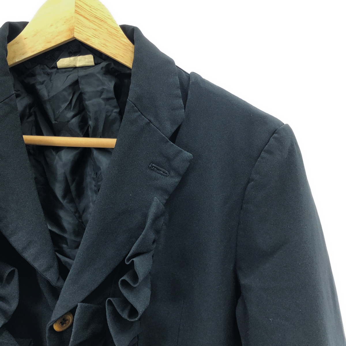 COMME des GARCONS / コムデギャルソン フリル デザイン ポリエステル テーラードジャケット
