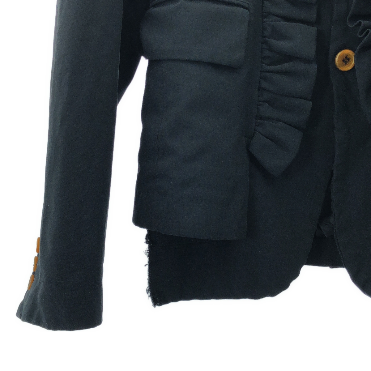 COMME des GARCONS / コムデギャルソン フリル デザイン ポリエステル テーラードジャケット