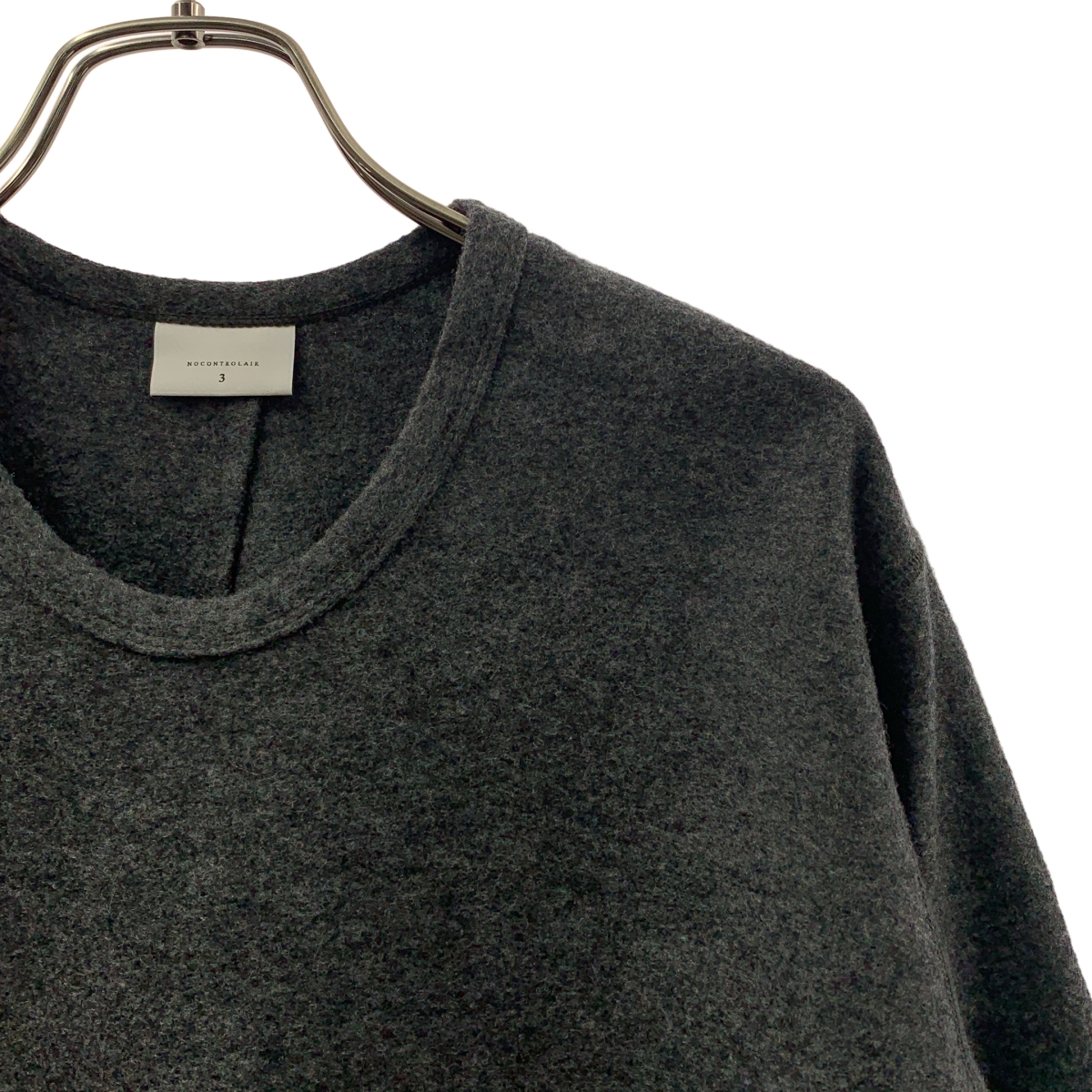 NO CONTROL AIR / ノーコントロールエア リングウールニットメルトンクルーネックプルオーバー