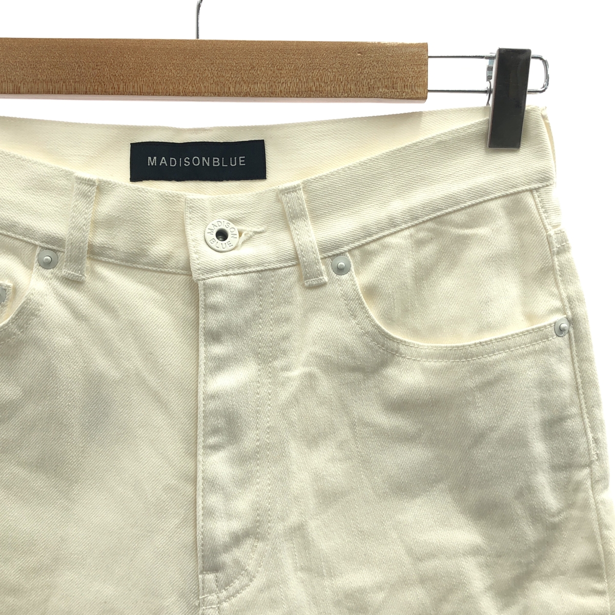 MADISON BLUE / マディソンブルー HEM CUT SLIM FLARE DENIM フレア デニムパンツ