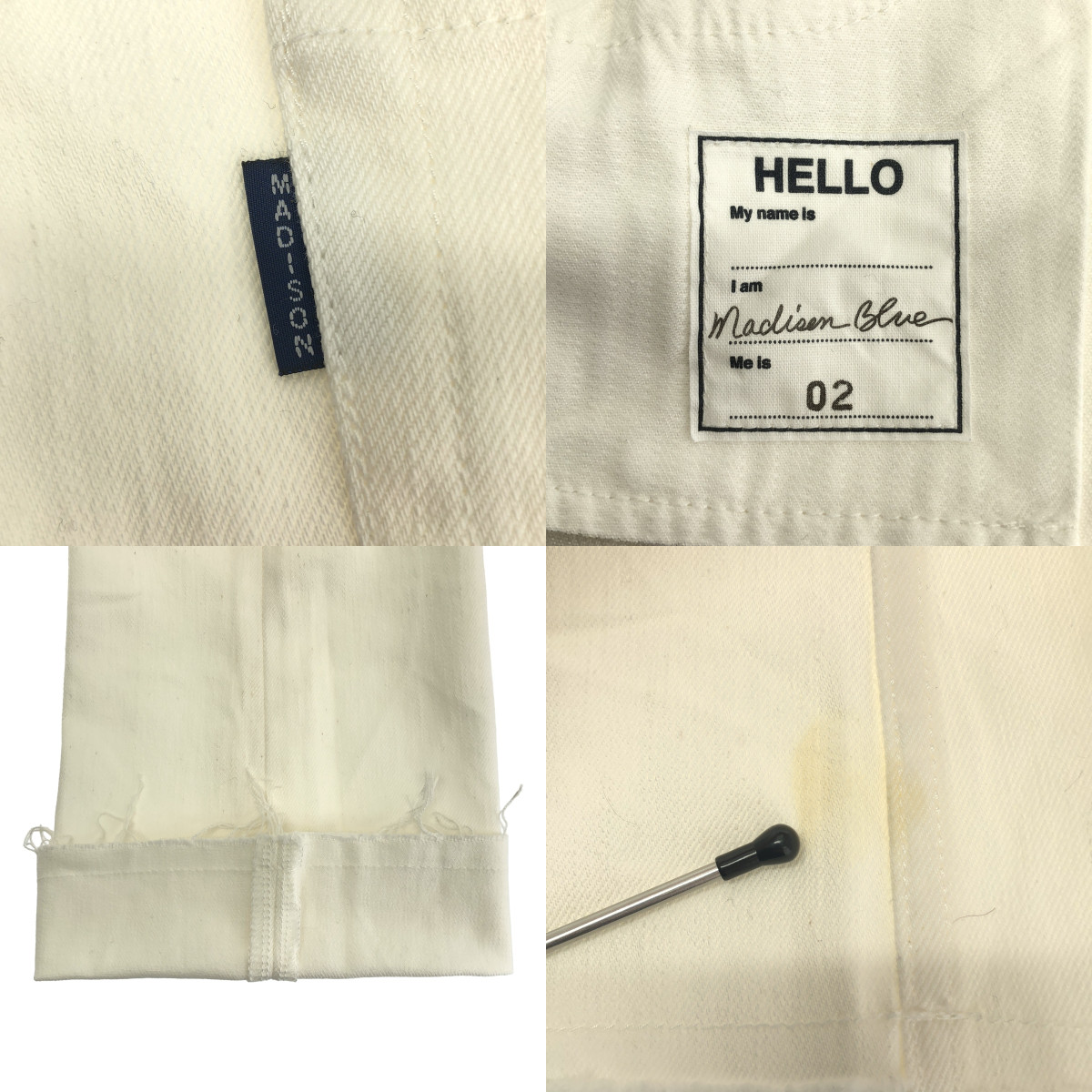 MADISON BLUE / マディソンブルー HEM CUT SLIM FLARE DENIM フレア デニムパンツ