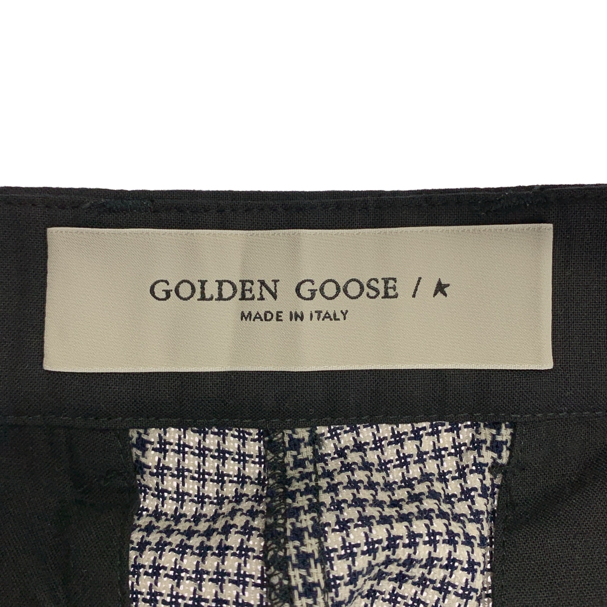 GOLDEN GOOSE / ゴールデングース カットオフ 千鳥格子 ストレートパンツ