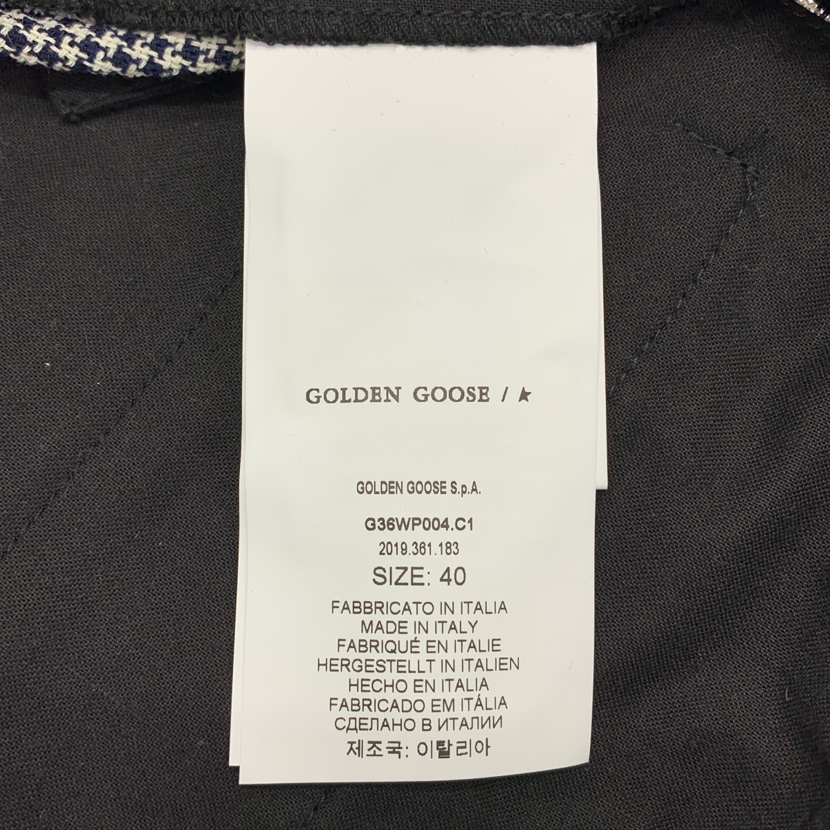 GOLDEN GOOSE / ゴールデングース カットオフ 千鳥格子 ストレートパンツ