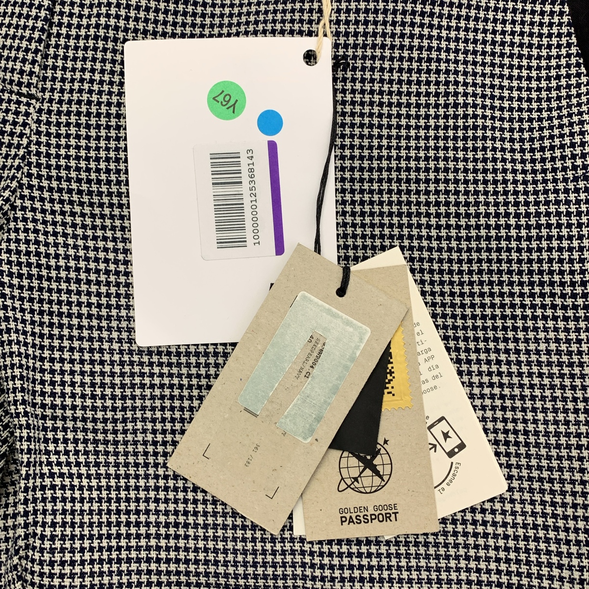 GOLDEN GOOSE / ゴールデングース カットオフ 千鳥格子 ストレートパンツ