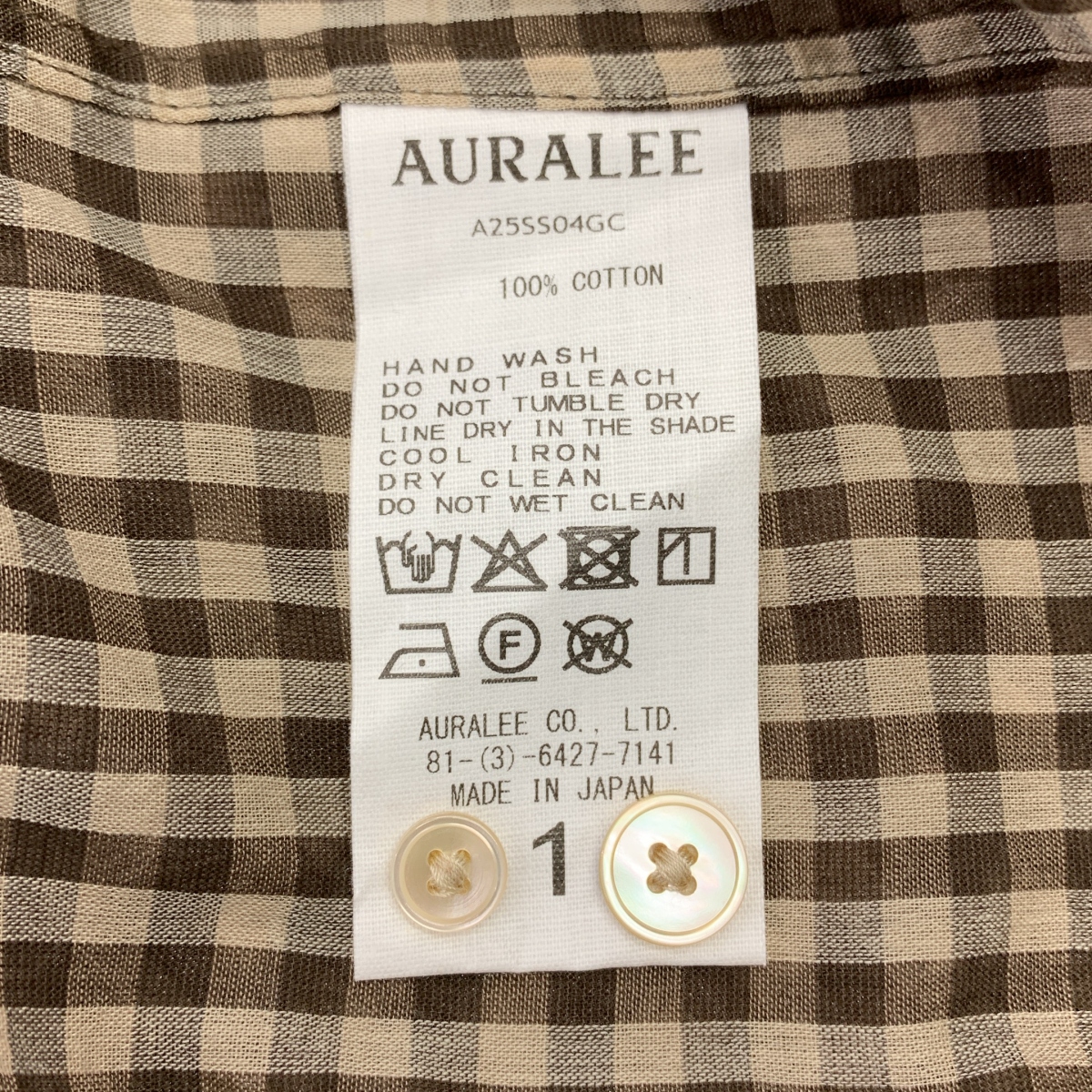 AURALEE / オーラリー AIRY LIGHT COTTON CHECK BIG SHIRT エアリーライトコットン チェック ビッグ シャツ
