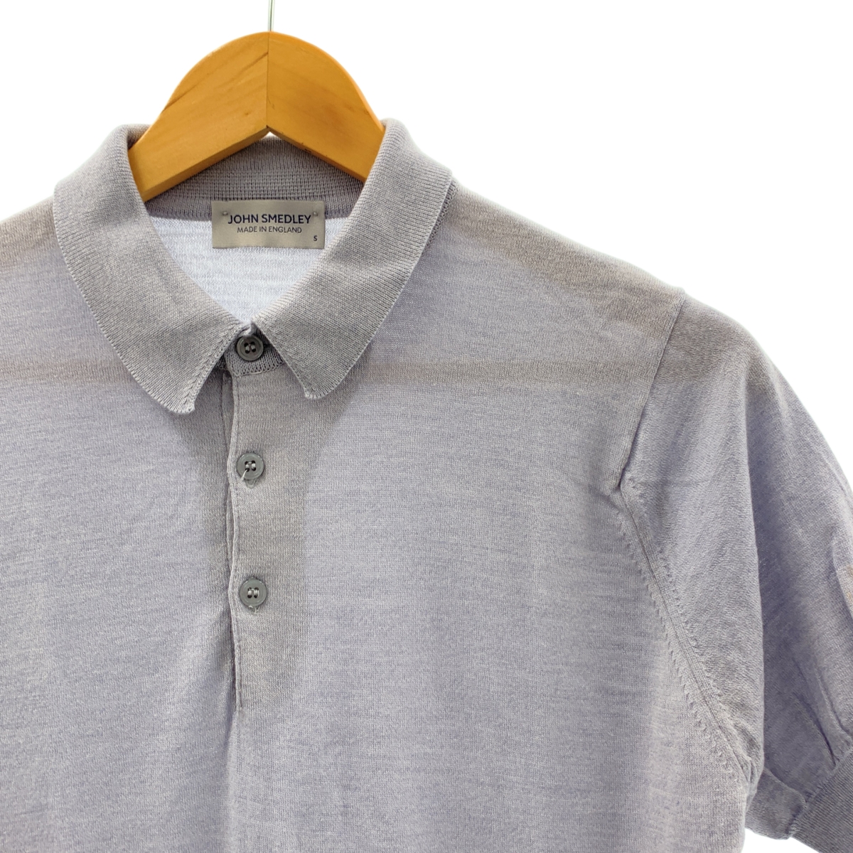 JOHN SMEDLEY / ジョンスメドレー ウール コットン 半袖ニット ポロシャツ