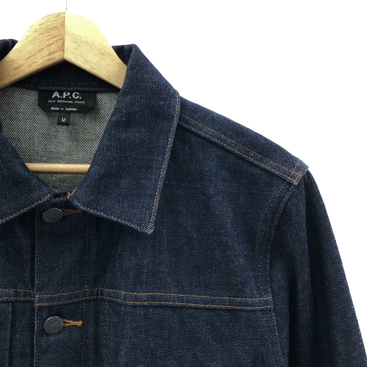 A.P.C. / アーペーセー ポケット付き セルビッチ 濃紺デニム ジャケット