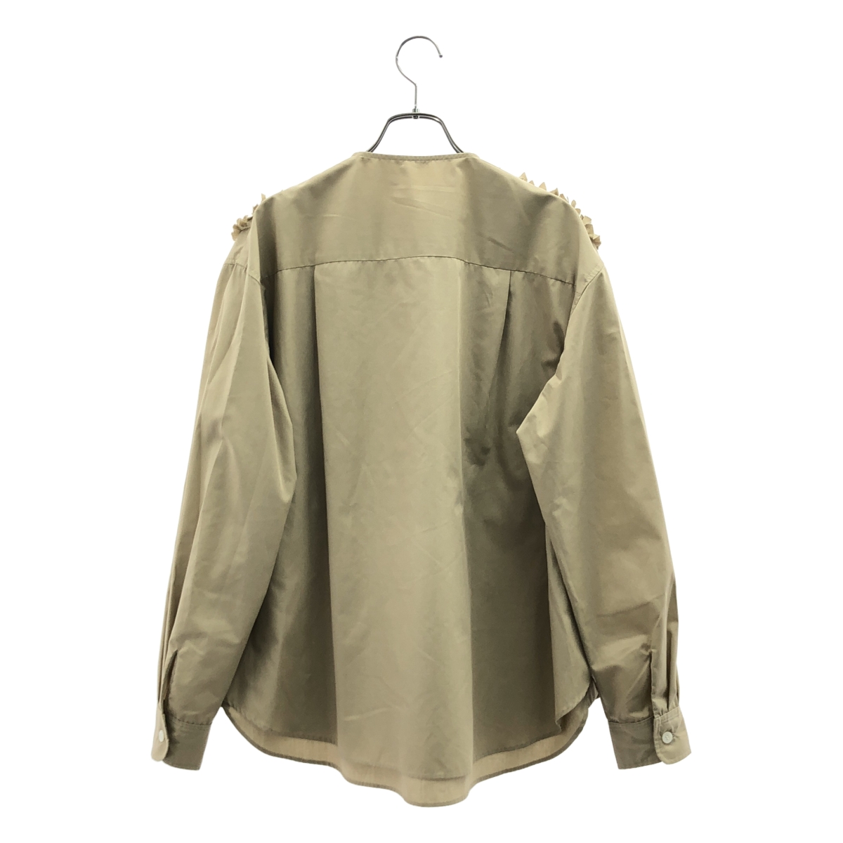 その他 kale frill shirt / ケールフリル ノーカラー シャツ ブラウス