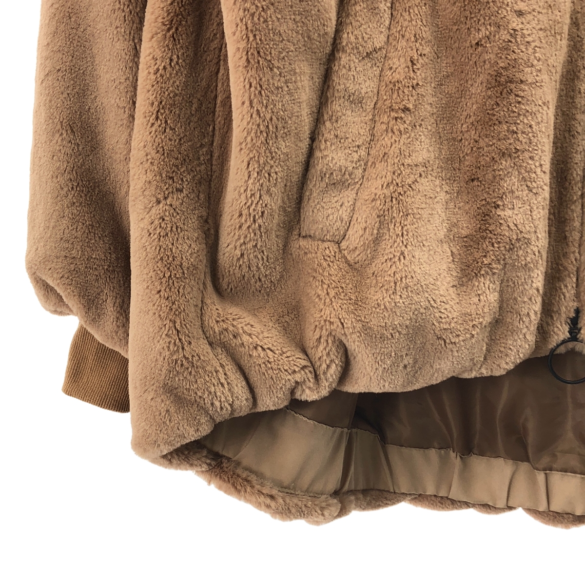 ayane / アヤン エコファー フーテッド ブルゾン ジャケット