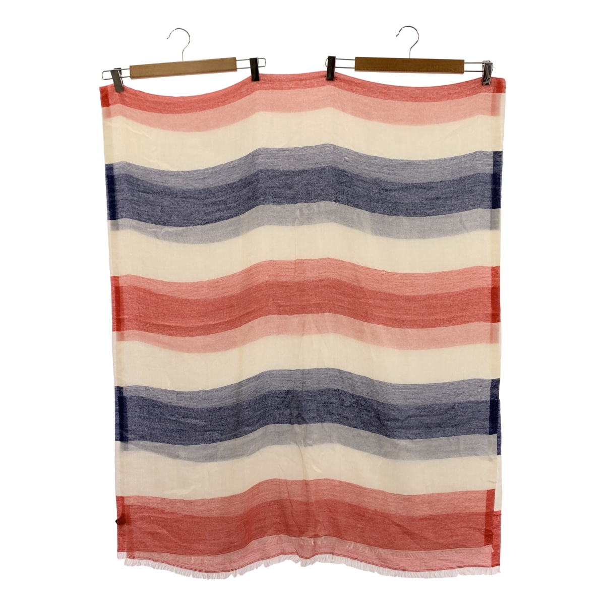 その他 カシミヤ シルク トリコロール フリンジ 大判 ストール マフラー / ユニセックス