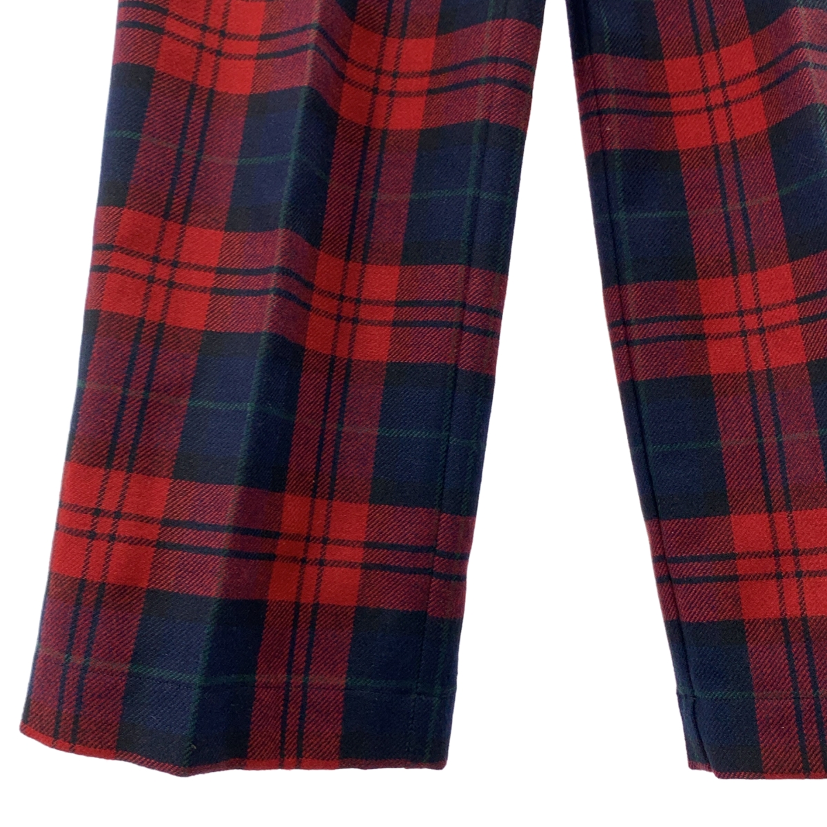 tricot COMME des GARCONS / トリココムデギャルソン サイドアジャスター ポリエステルウール チェックパンツ