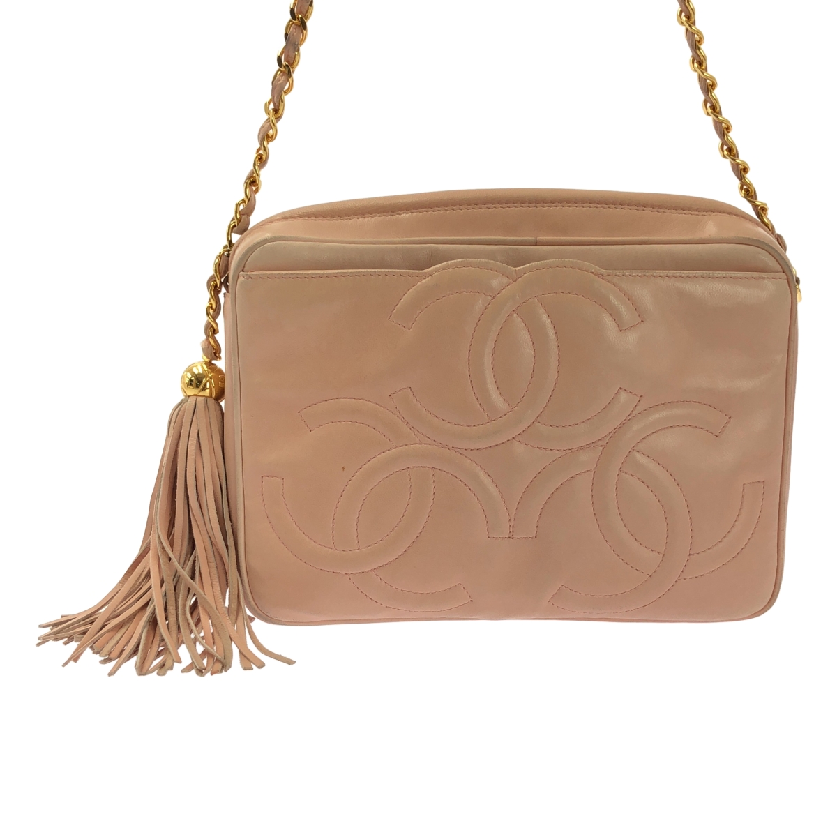 CHANEL / シャネル ヴィンテージ トリプルココマーク タッセル付き チェーン ショルダー バッグ