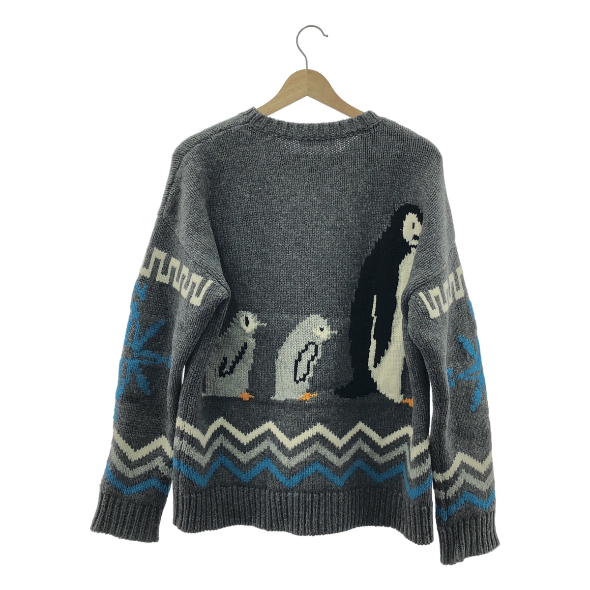 ALANUI / アラヌイ For The Love Of Pengui ペンギン インターシャ ウール  プルオーバーニット