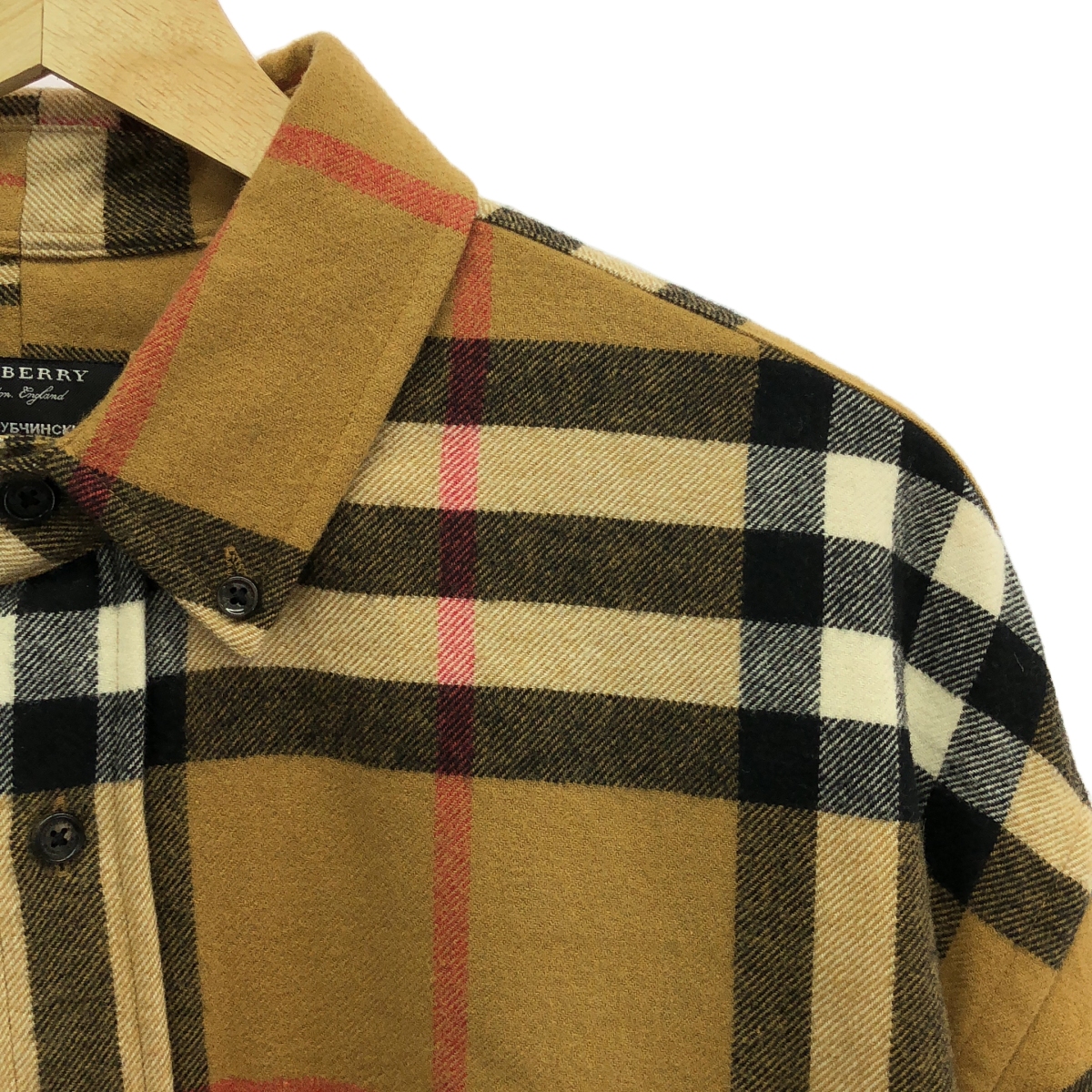 Burberry / バーバリー × Gosha Rubchinskiy / ゴーシャ・ラブチンスキー ウール混 ノバチェック オーバーサイズ 切替 フランネルシャツ