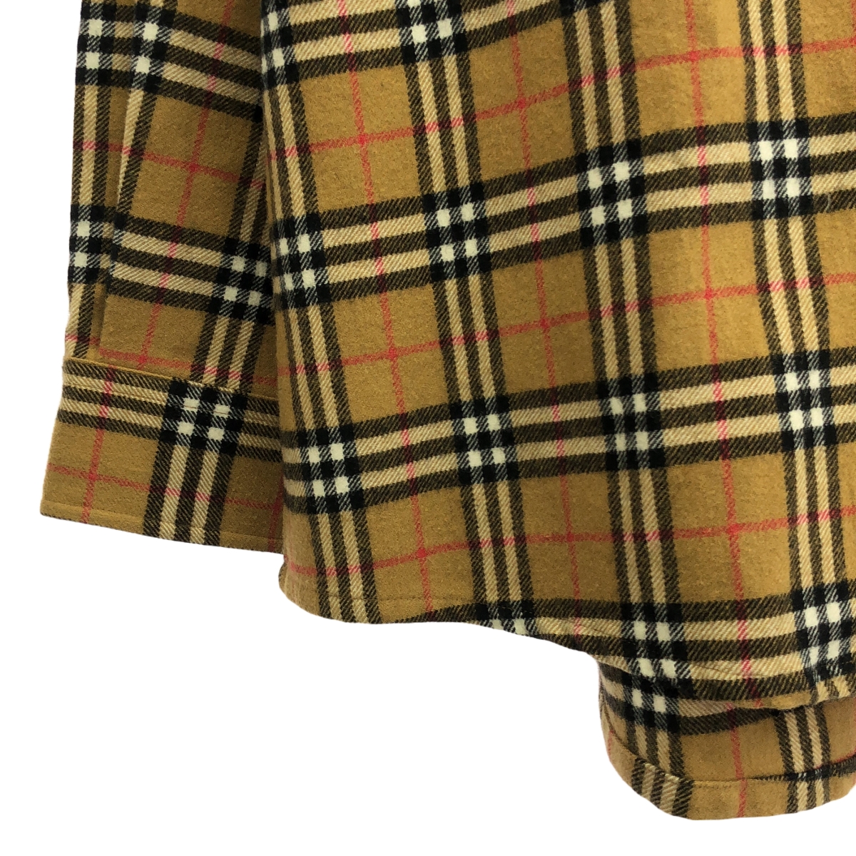 Burberry / バーバリー × Gosha Rubchinskiy / ゴーシャ・ラブチンスキー ウール混 ノバチェック オーバーサイズ 切替 フランネルシャツ