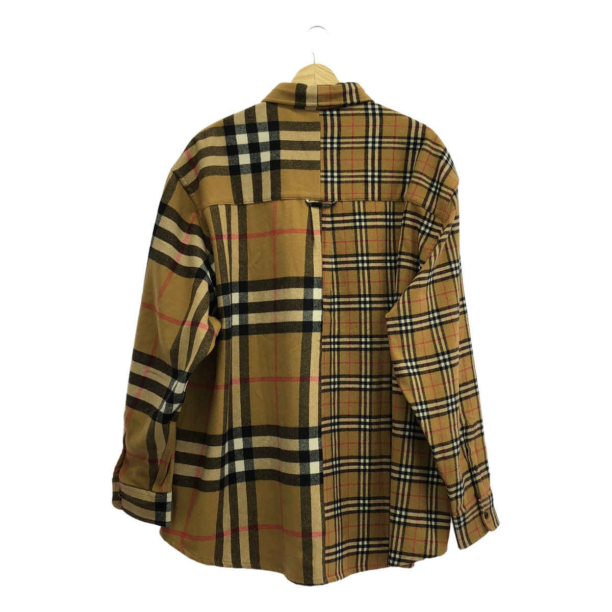 Burberry / バーバリー × Gosha Rubchinskiy / ゴーシャ・ラブチンスキー ウール混 ノバチェック オーバーサイズ 切替 フランネルシャツ